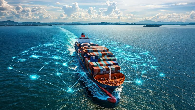 Symbolbild eines Containerschiffes